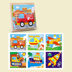 Quebra-Cabeça Tangram em Madeira Cartoon