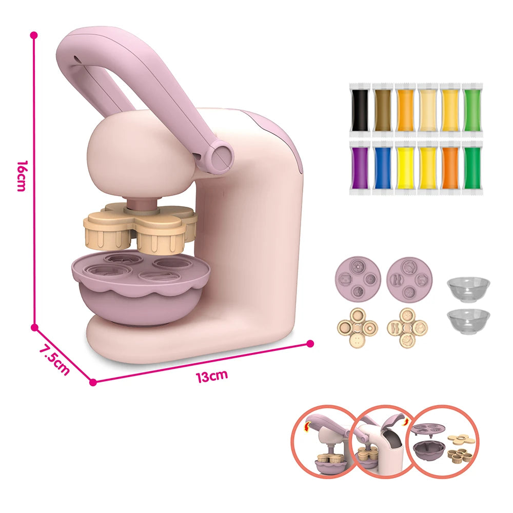 Conjunto de Equipamento com Massinha de Cozinha Playclay